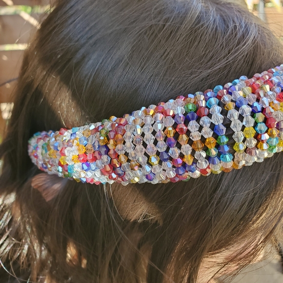 CRYSTAL covered headband dazzling prom wedding NWOT - Picture 2 of 9